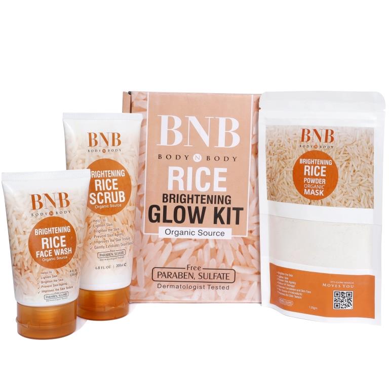 Bnb Rice Whitening Glow Kit 